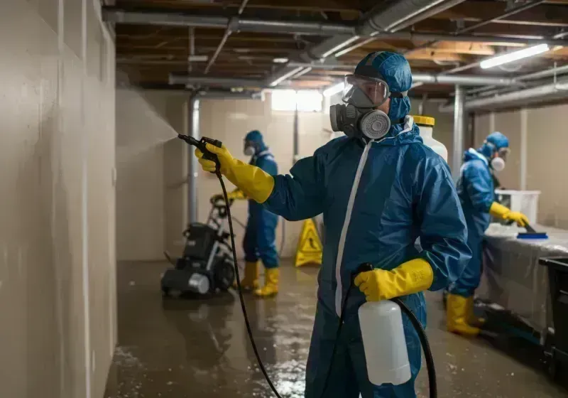 Basement Sanitization and Antimicrobial Treatment process in Flowood, MS